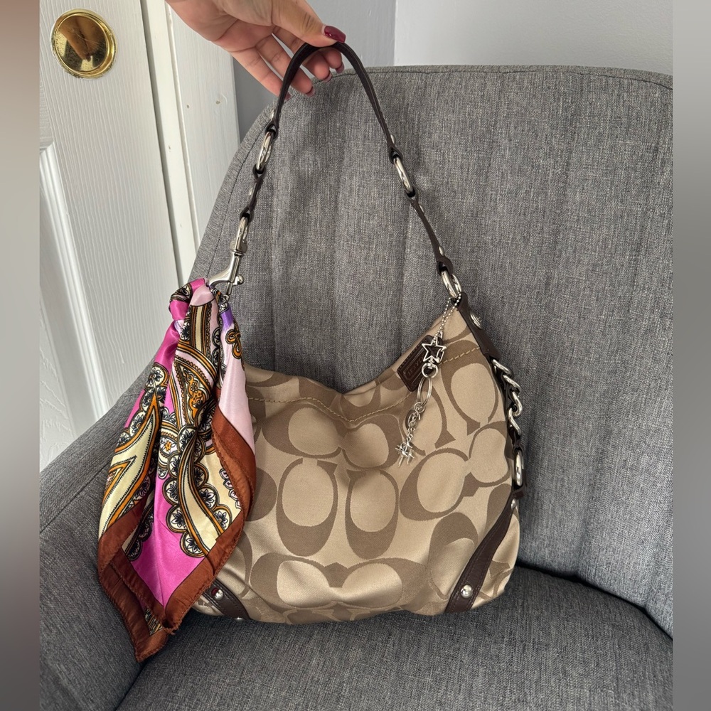 Coach Carly F15250 Signature Shoulder Bag Cleaned & Conditioned |Great Condition